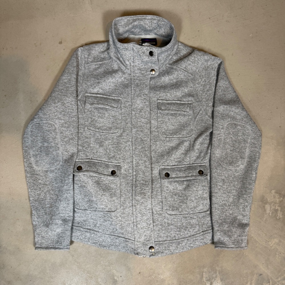 Patagonia Better Sweater Field Jacket Gray Heather Knit Full Zip Women Medium